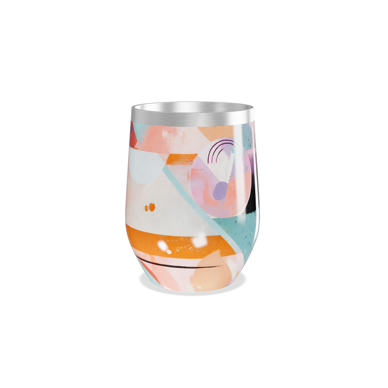 Copo Térmico Slim - Colorido Geométrico Inox