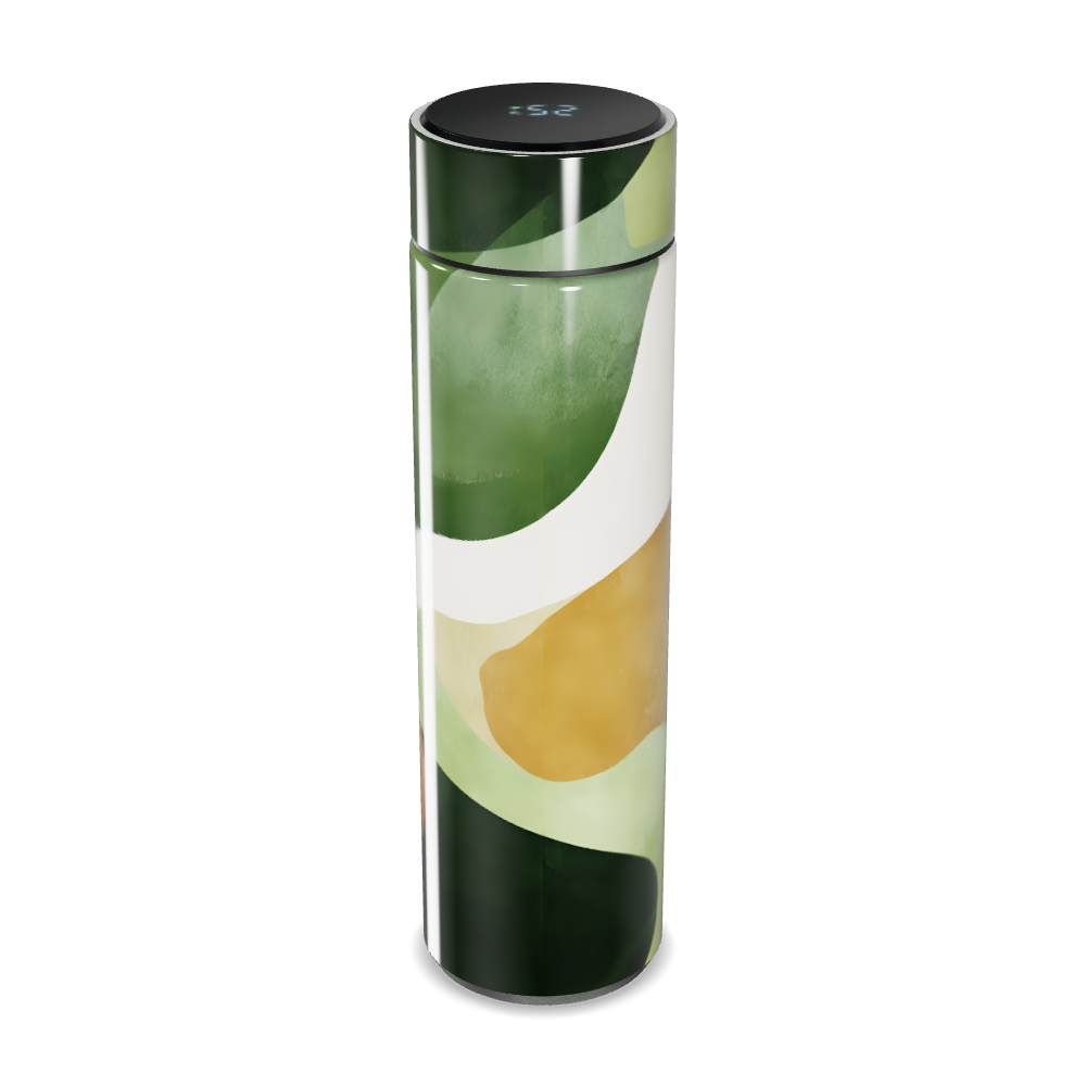 Garrafa Térmica Touch - Estampa Abstrata Verde