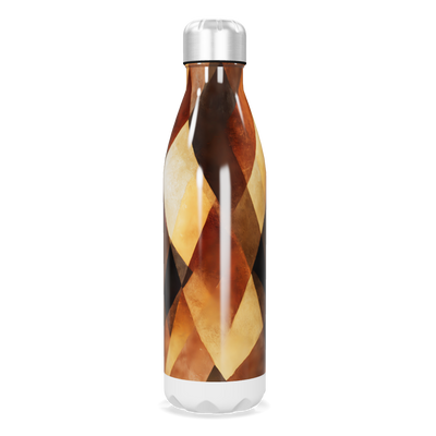 Garrafa Inox - Estampa Geométrica Marrom