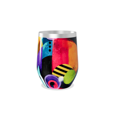 Copo Térmico Slim - Colorido com Arte Moderna