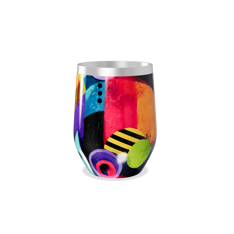 Copo Térmico Slim - Colorido com Arte Moderna