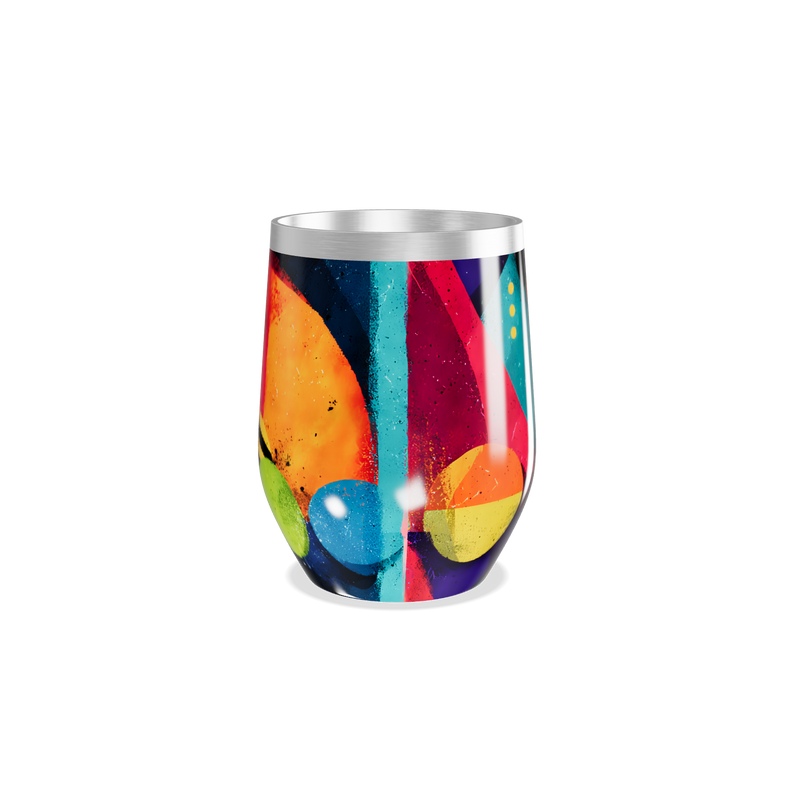 Copo Térmico Slim - Colorido com Arte Moderna