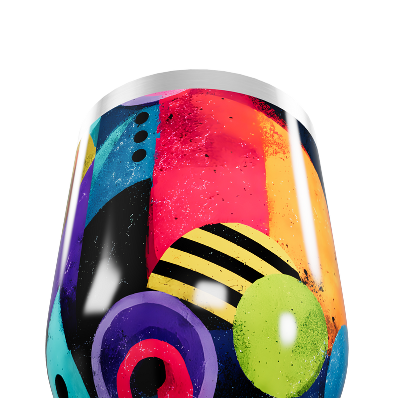 Copo Térmico Slim - Colorido com Arte Moderna