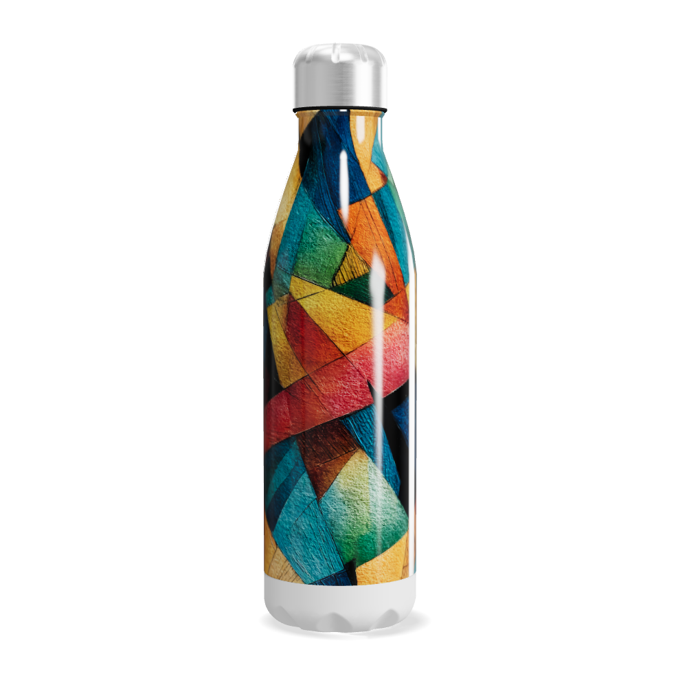 Garrafa Inox Estampa Colorida Geométrica