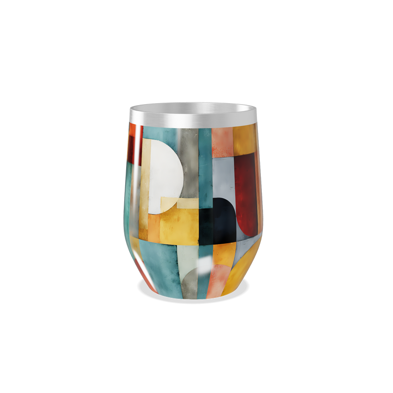 Copo Térmico Slim - Estampa Geométrica Colorida