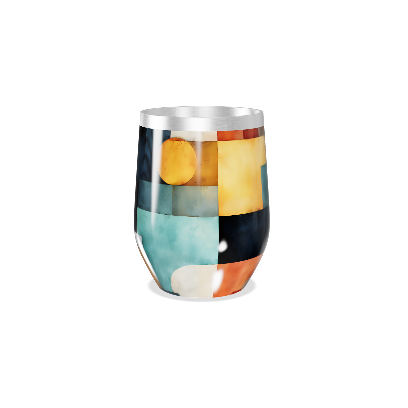 Copo Térmico Slim - Estampa Geométrica Colorida