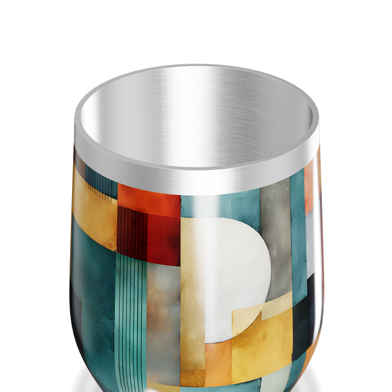 Copo Térmico Slim - Estampa Geométrica Colorida