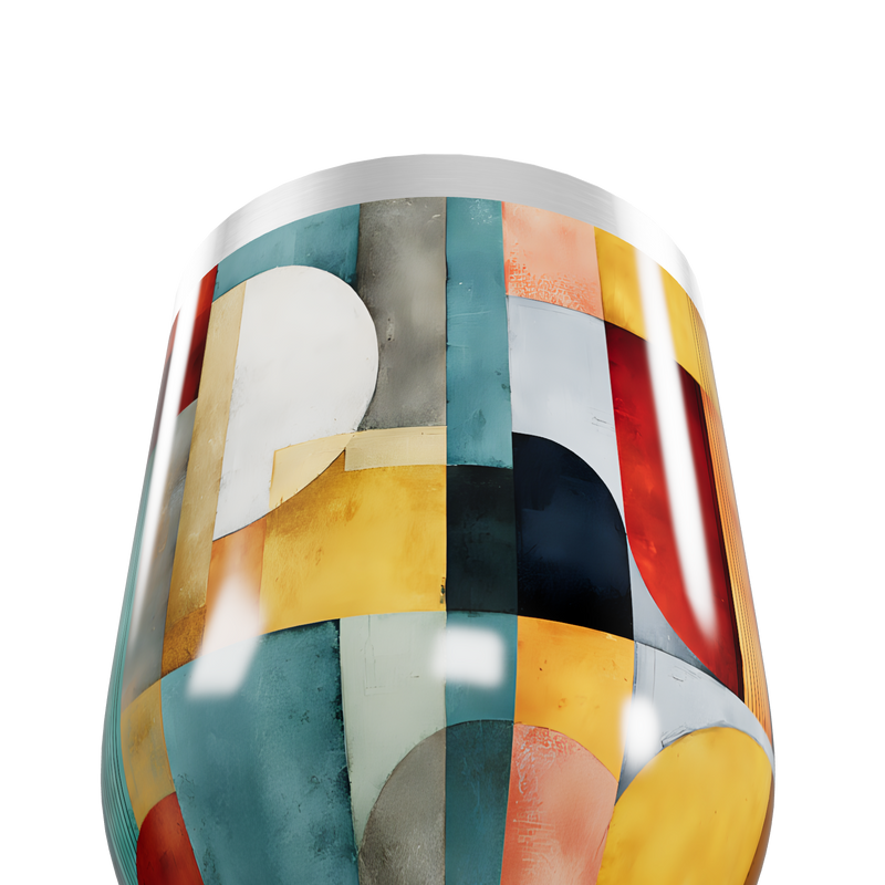 Copo Térmico Slim - Estampa Geométrica Colorida