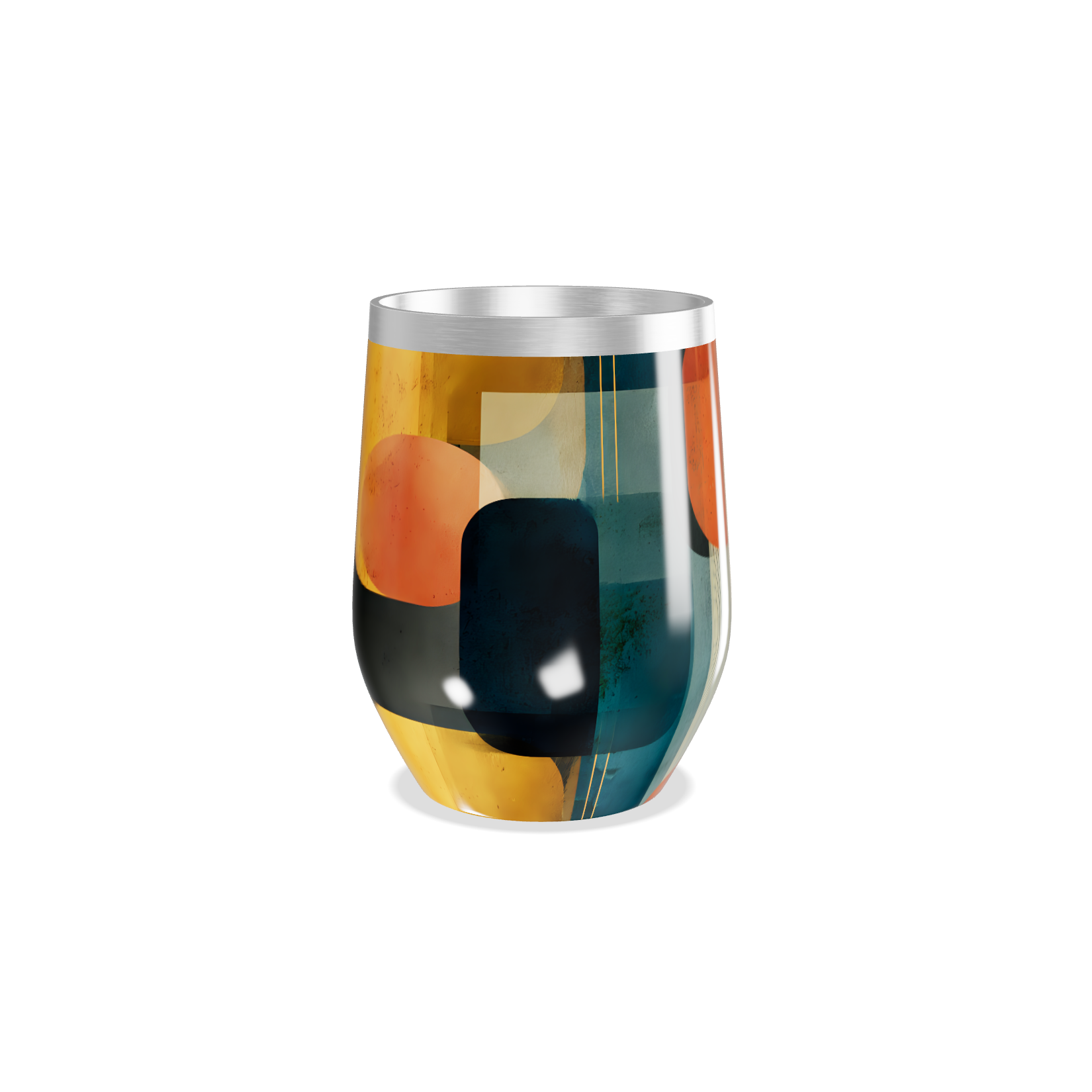 Copo Térmico Slim - Geométrico Colorido Inox