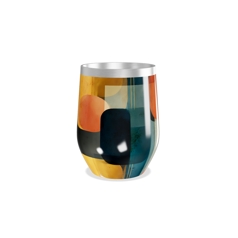 Copo Térmico Slim - Geométrico Colorido Inox