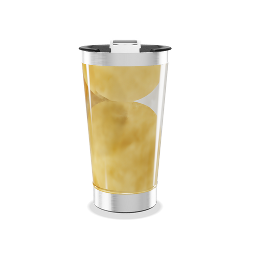 Copo Térmico - Transparente com tampa prateada