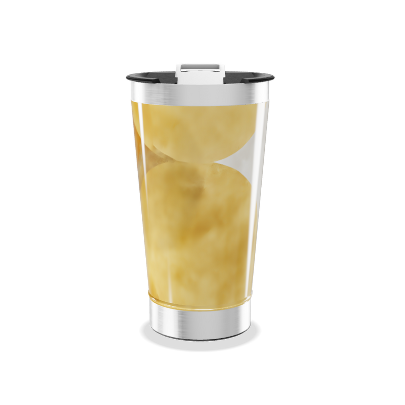 Copo Térmico - Transparente com tampa prateada