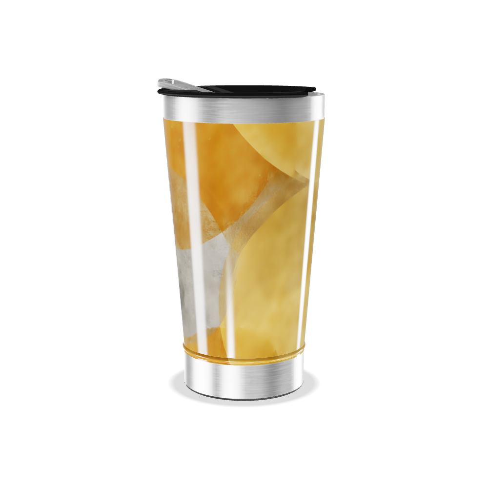 Copo Térmico - Transparente com tampa prateada