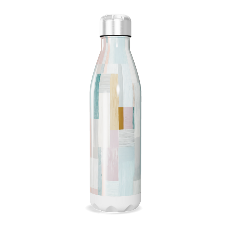 Garrafa Inox - Estampa Geométrica Colorida