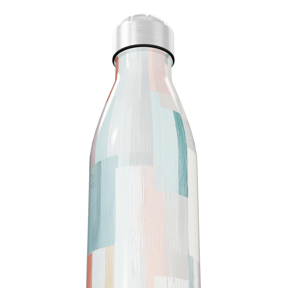 Garrafa Inox - Estampa Geométrica Colorida