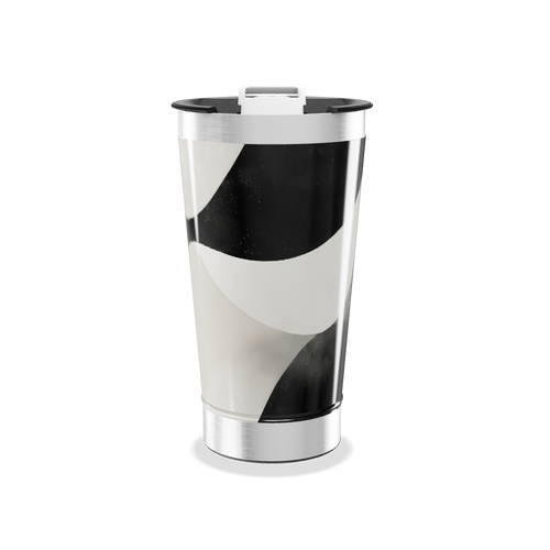 Copo Térmico - Preto e Branco Abstrato