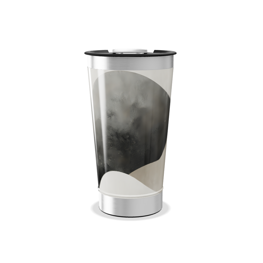 Copo Térmico - Preto e Branco Abstrato