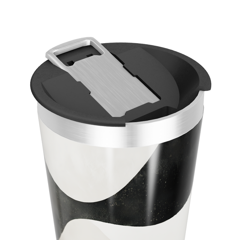 Copo Térmico - Preto e Branco Abstrato