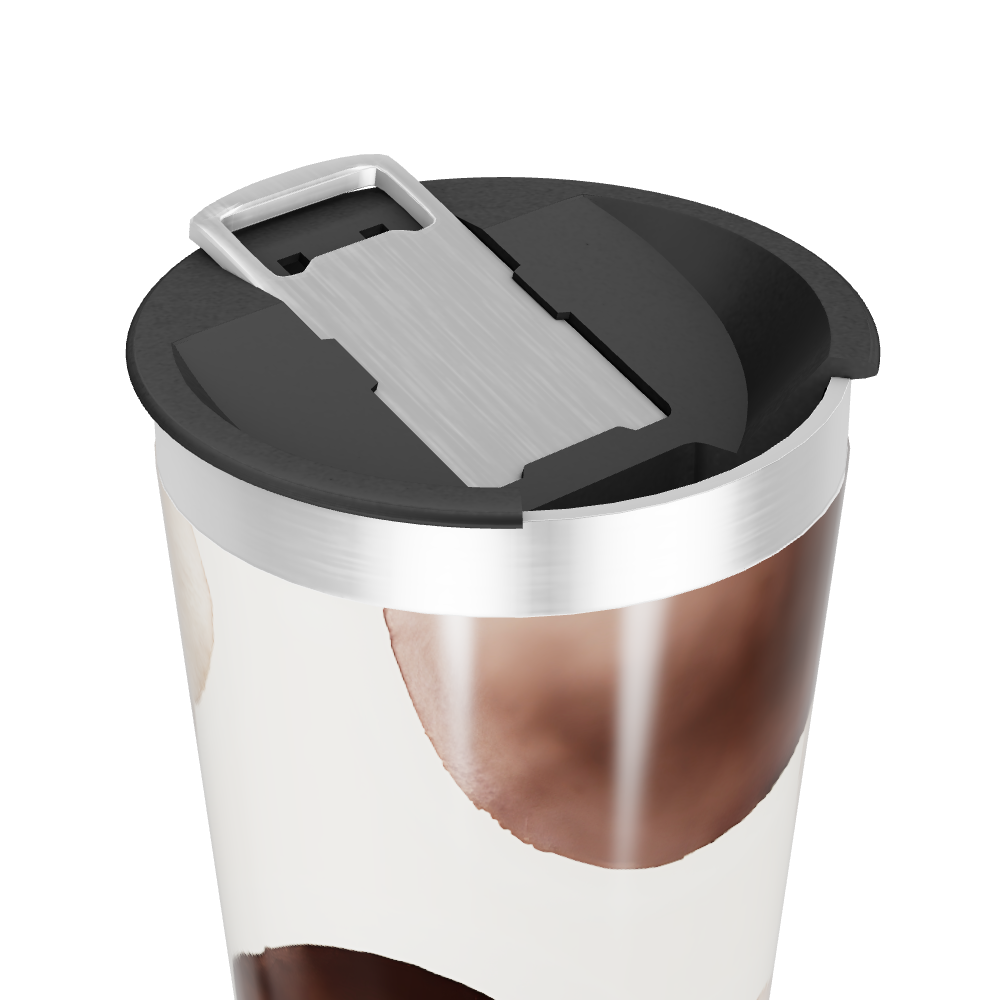 Copo Térmico - Estampa Abstrata Marrom