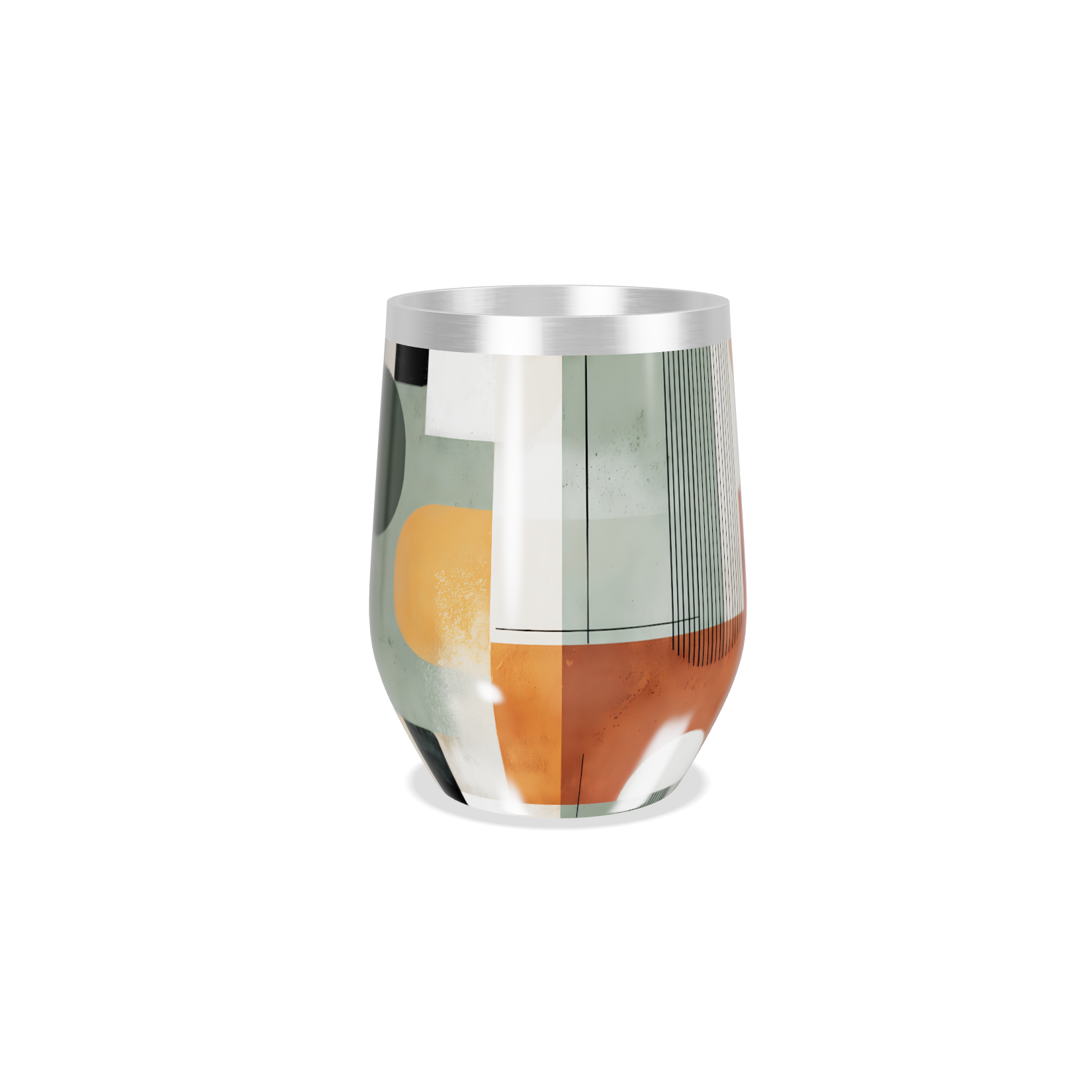 Copo Térmico Slim - Estampado Geométrico Colorido