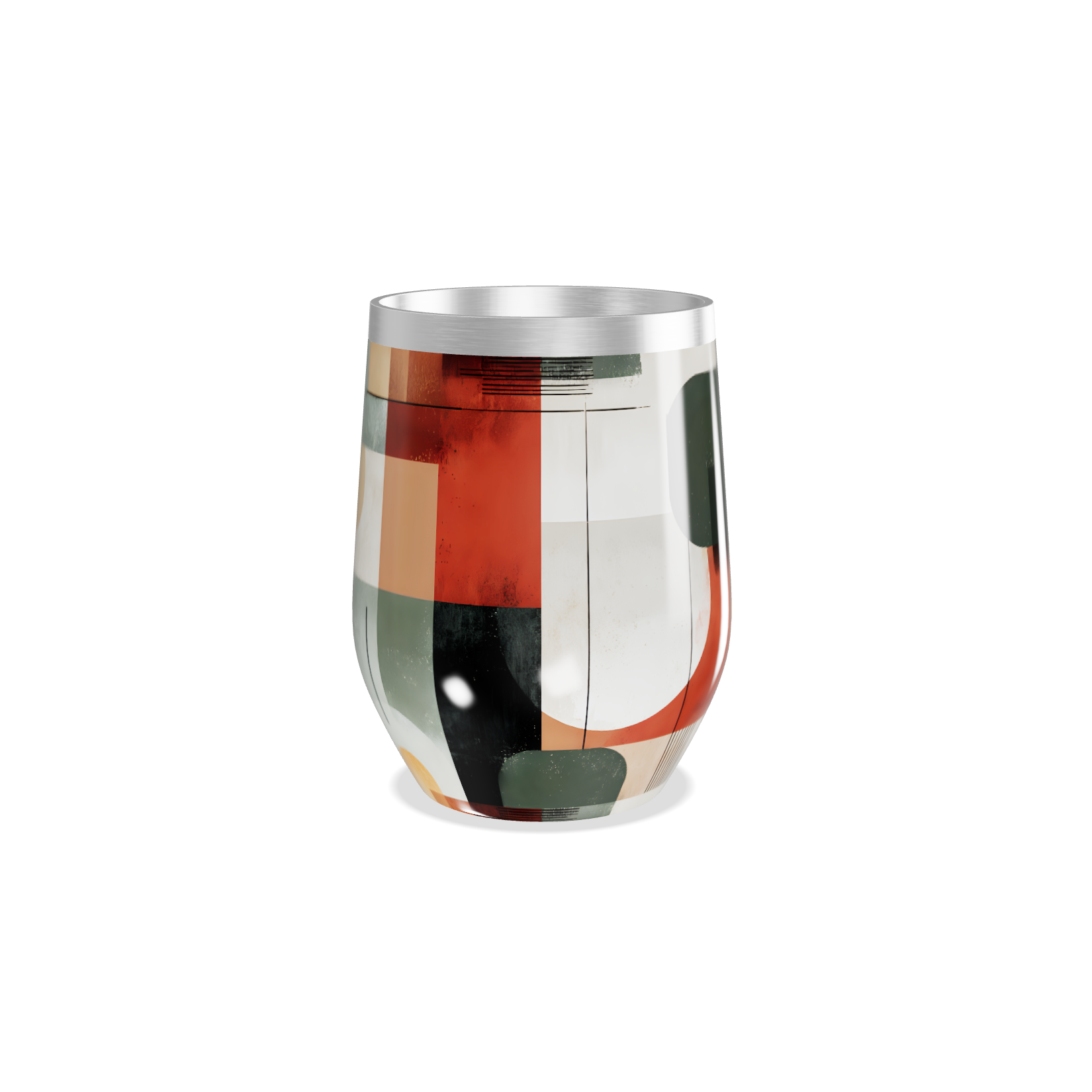 Copo Térmico Slim - Estampado Geométrico Colorido