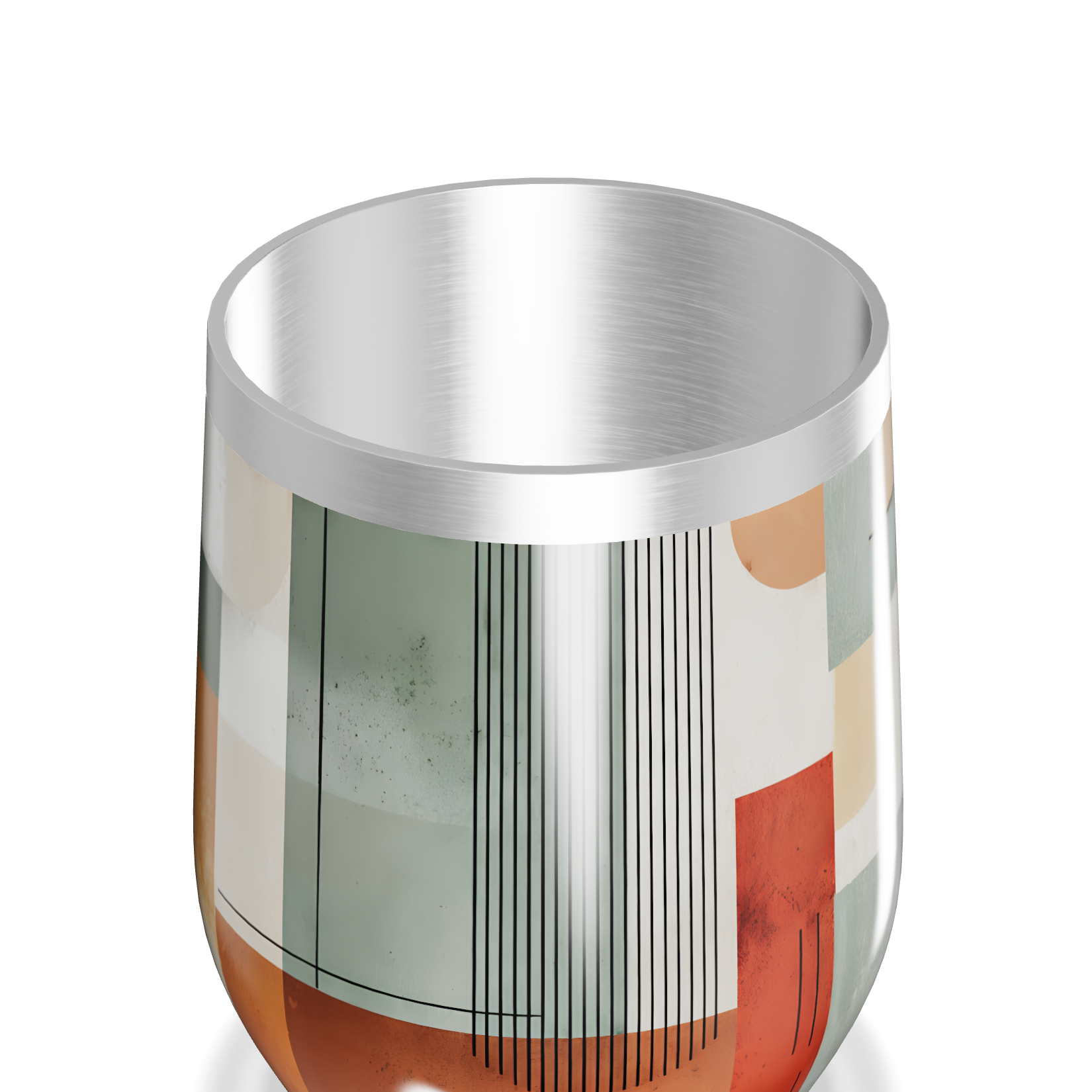 Copo Térmico Slim - Estampado Geométrico Colorido