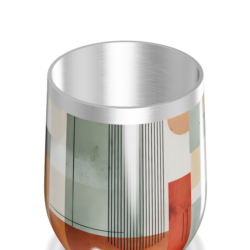 Copo Térmico Slim - Estampado Geométrico Colorido