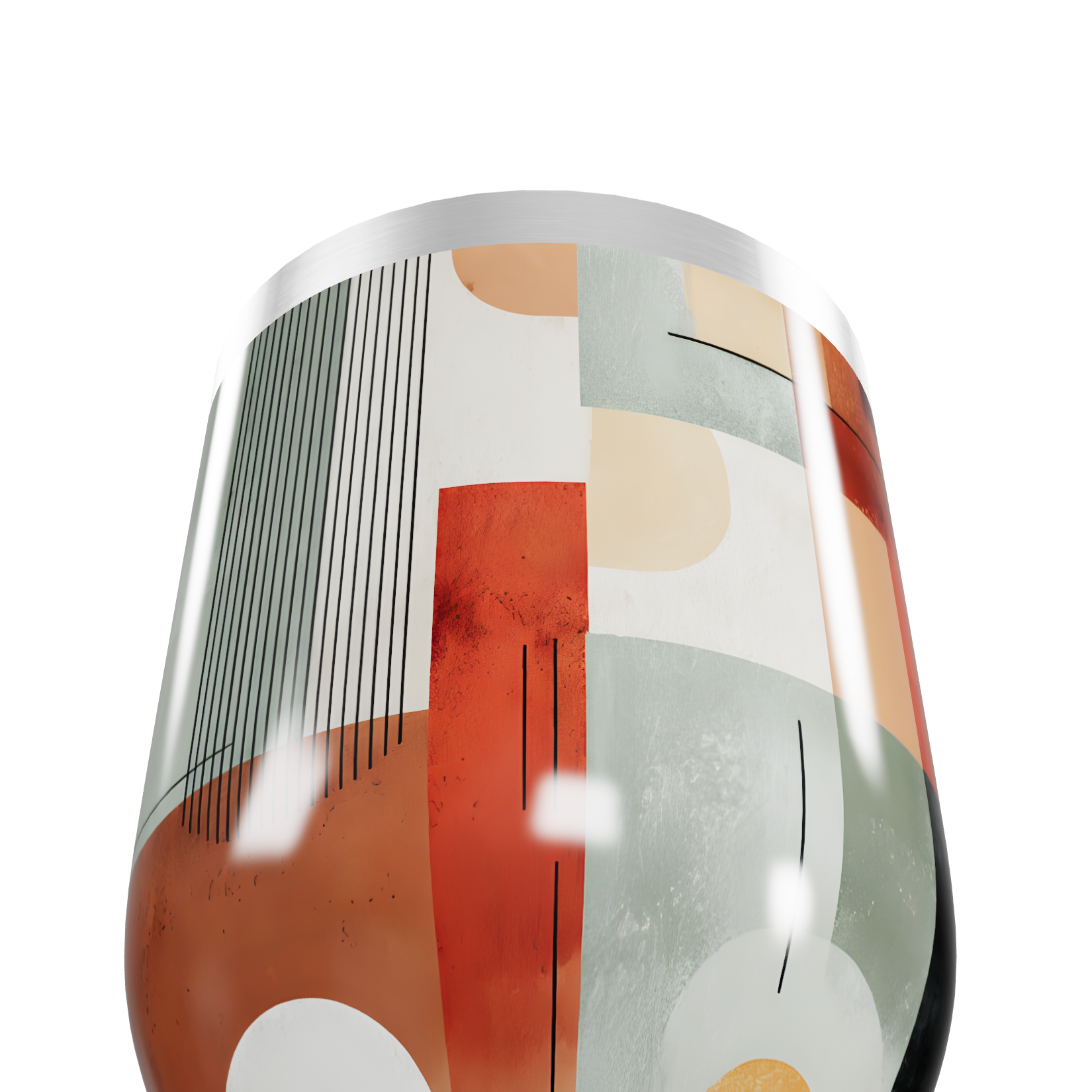 Copo Térmico Slim - Estampado Geométrico Colorido