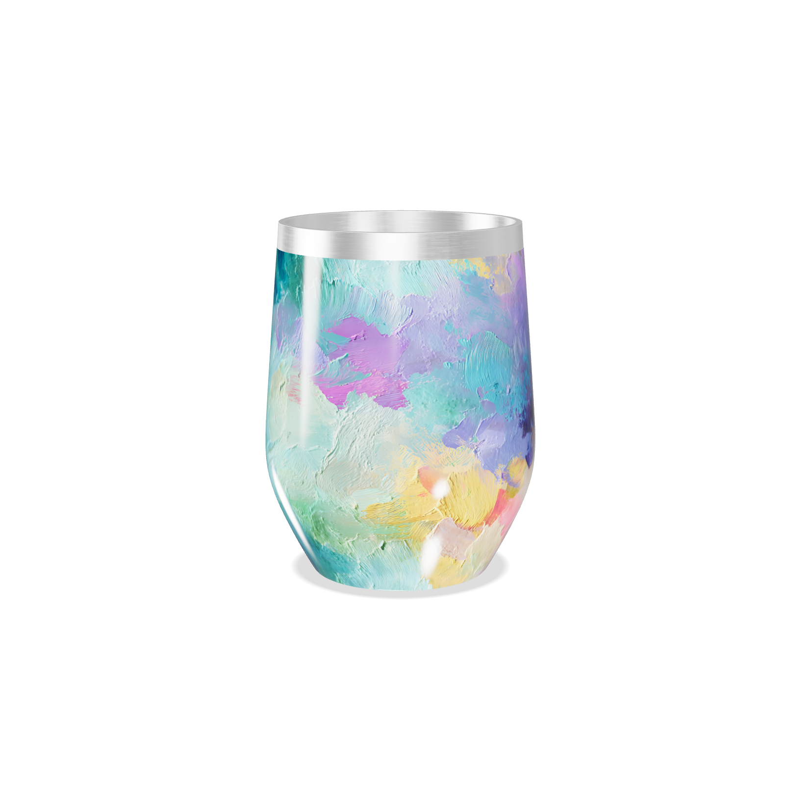 Copo Térmico Slim - Estampa Abstrata Colorida