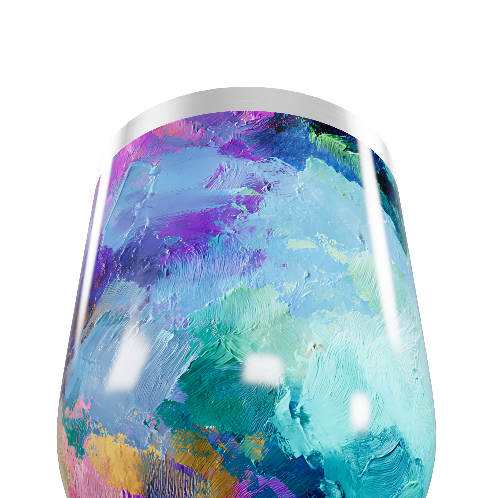 Copo Térmico Slim - Estampa Abstrata Colorida