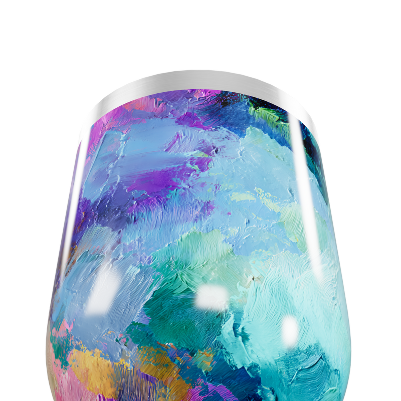 Copo Térmico Slim - Estampa Abstrata Colorida