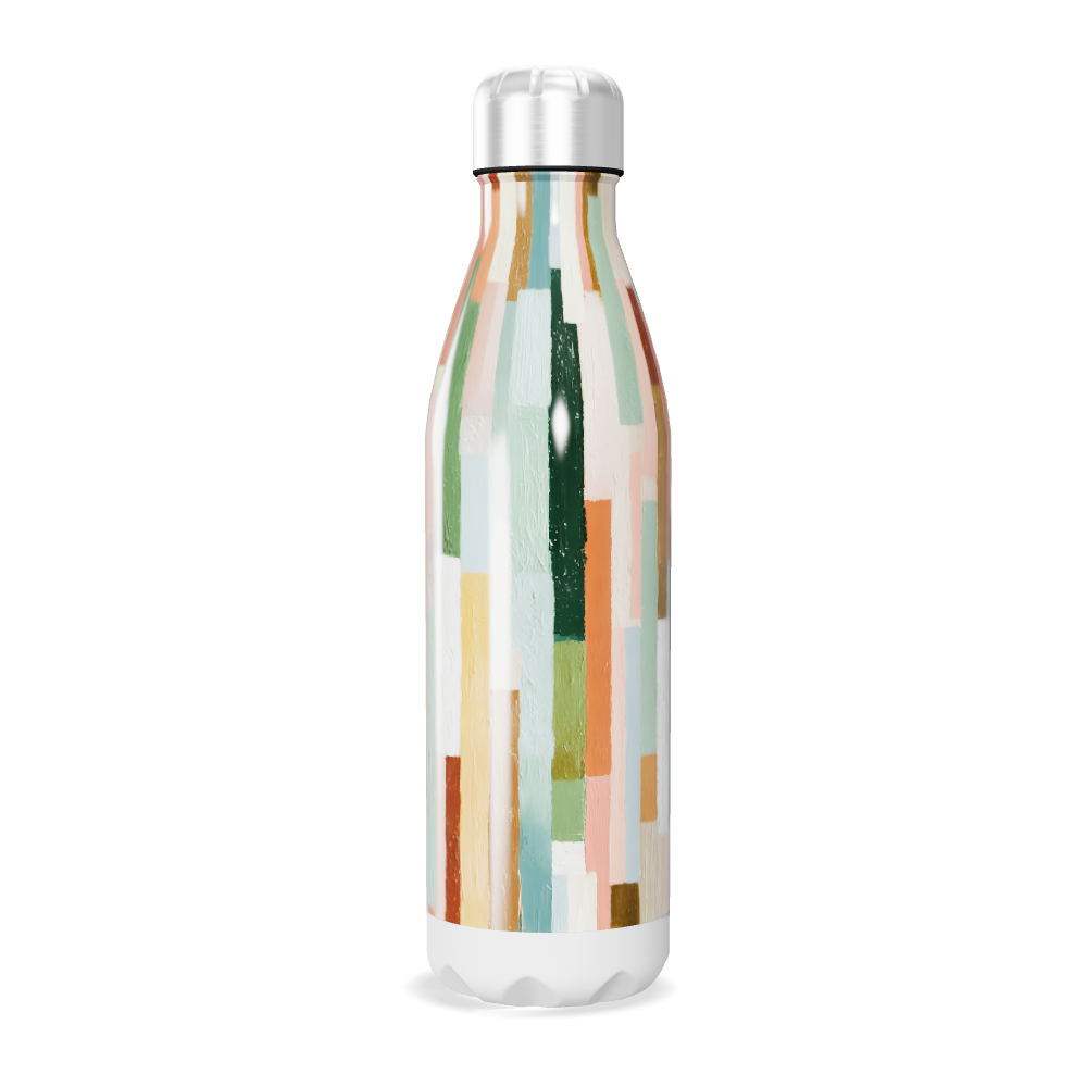 Garrafa Inox Colorida - Padrão Geométrico