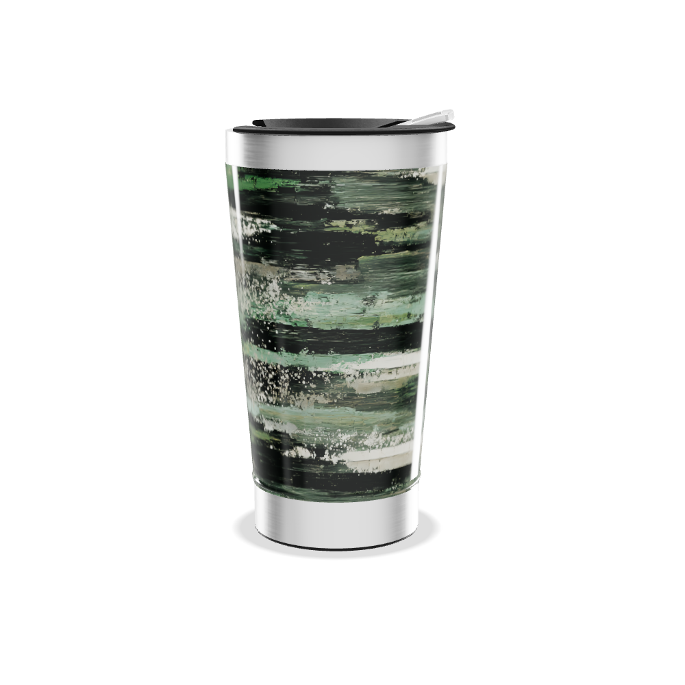 Copo Térmico - Verde com Estampa Artística