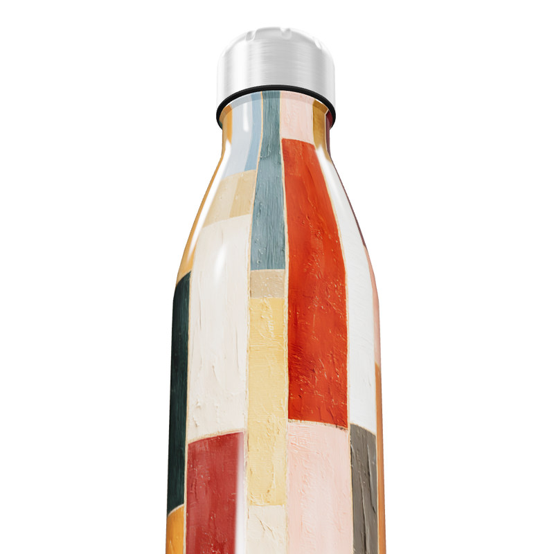 Garrafa Inox Colorida - Estampa Geométrica