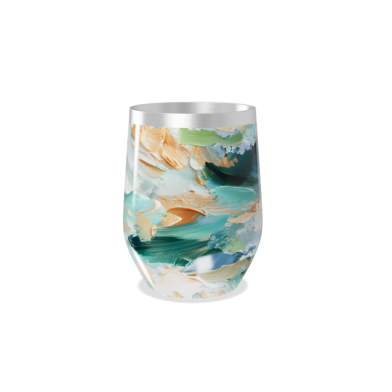 Copo Térmico Slim - Estampa Abstrata Colorida