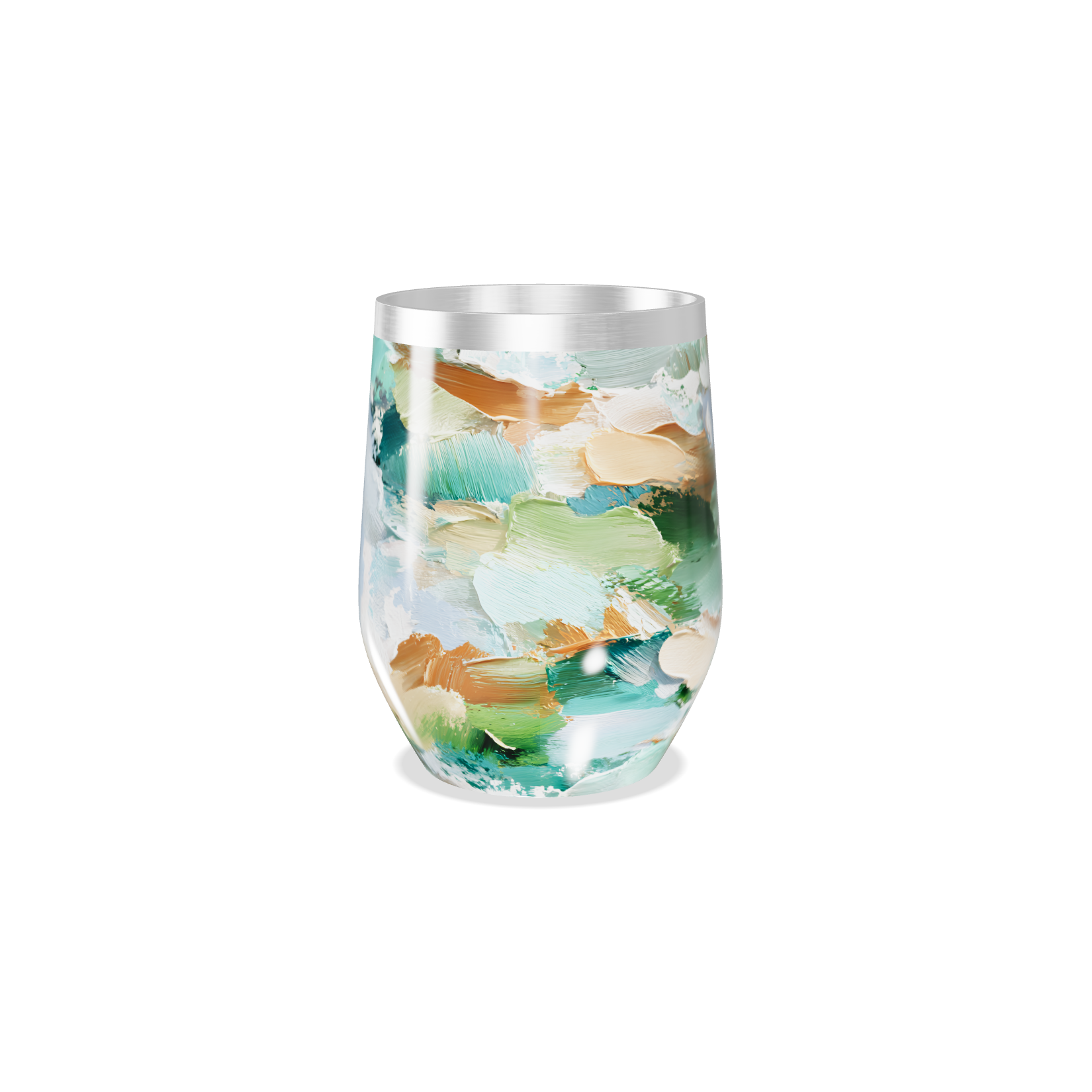 Copo Térmico Slim - Estampa Abstrata Colorida