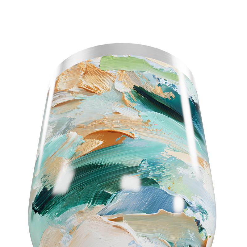 Copo Térmico Slim - Estampa Abstrata Colorida