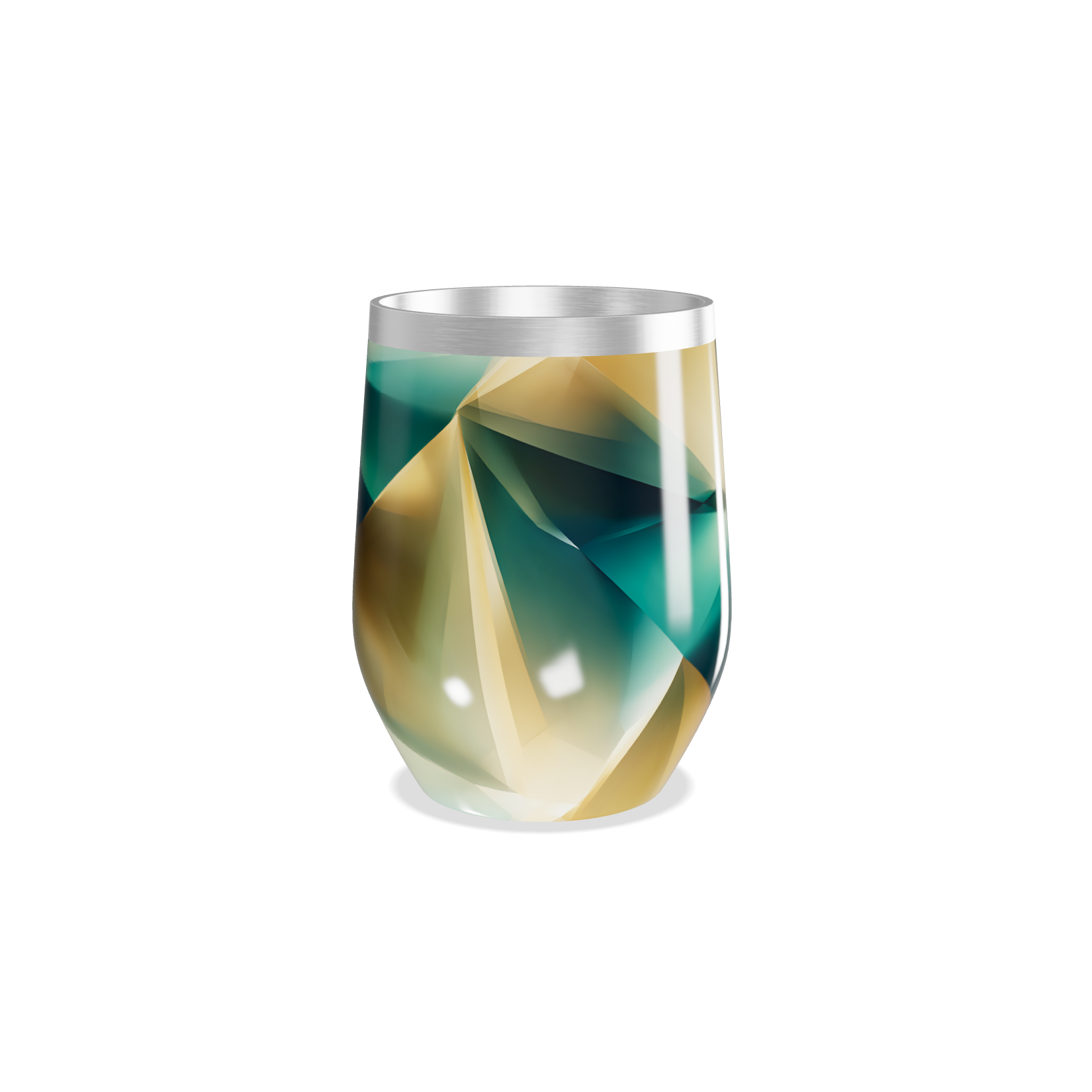 Copo Térmico Slim - Abstrato Multicolorido Aço