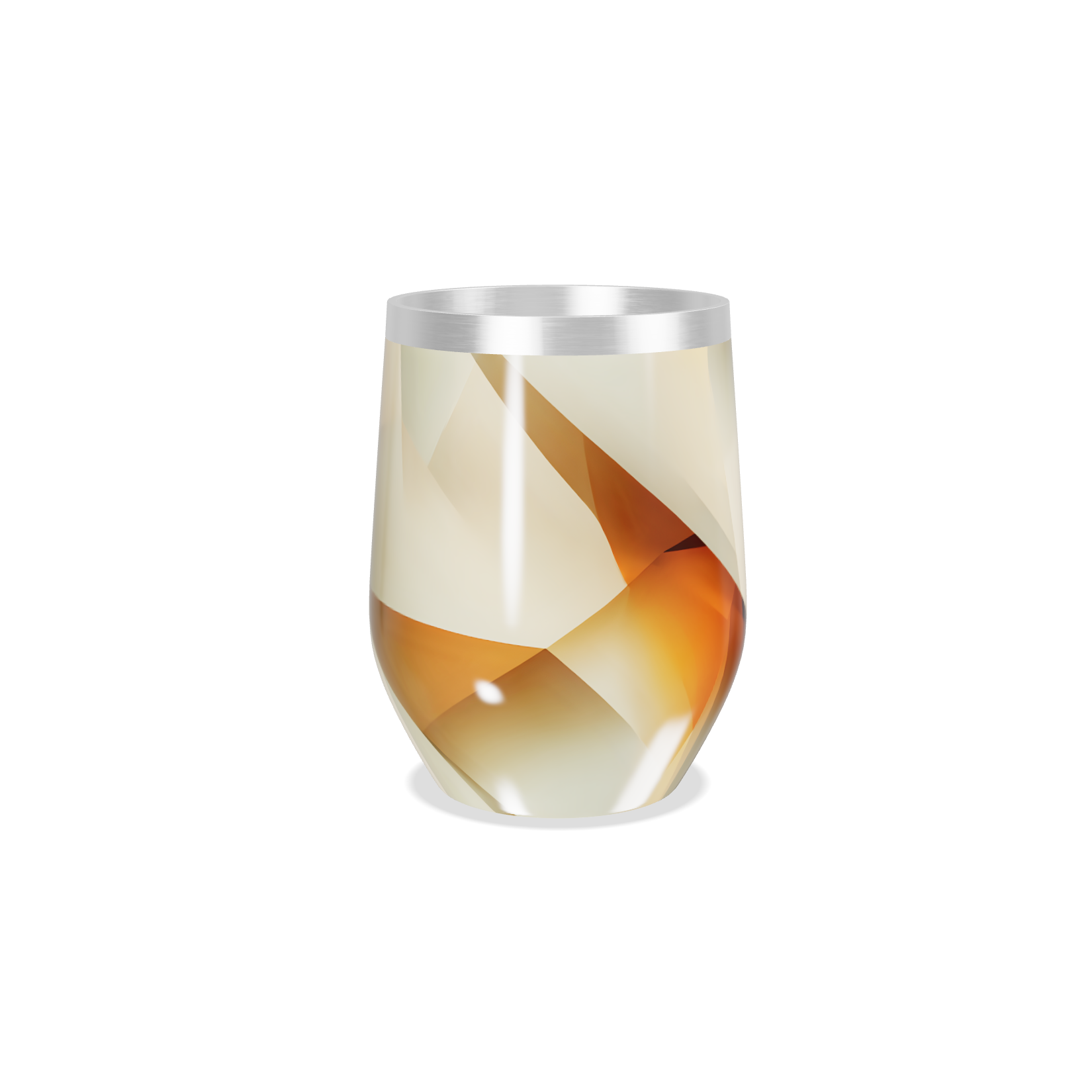 Copo Térmico Slim - Geométrico Bege Inox