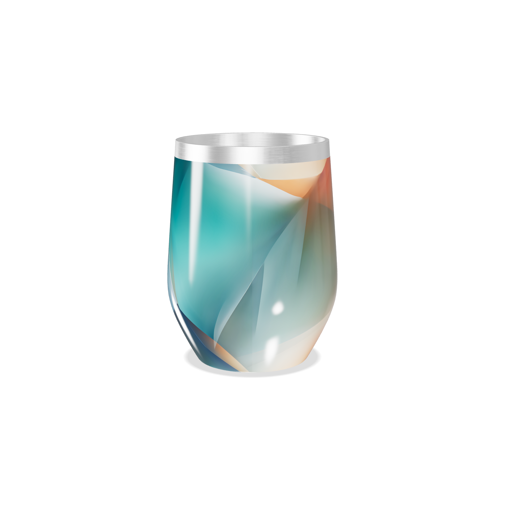 Copo Térmico Slim - Design Geométrico Colorido