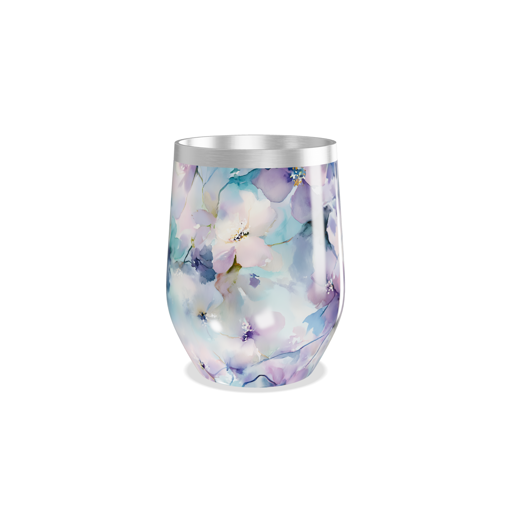 Copo Térmico Slim - Floral em Aço Inox