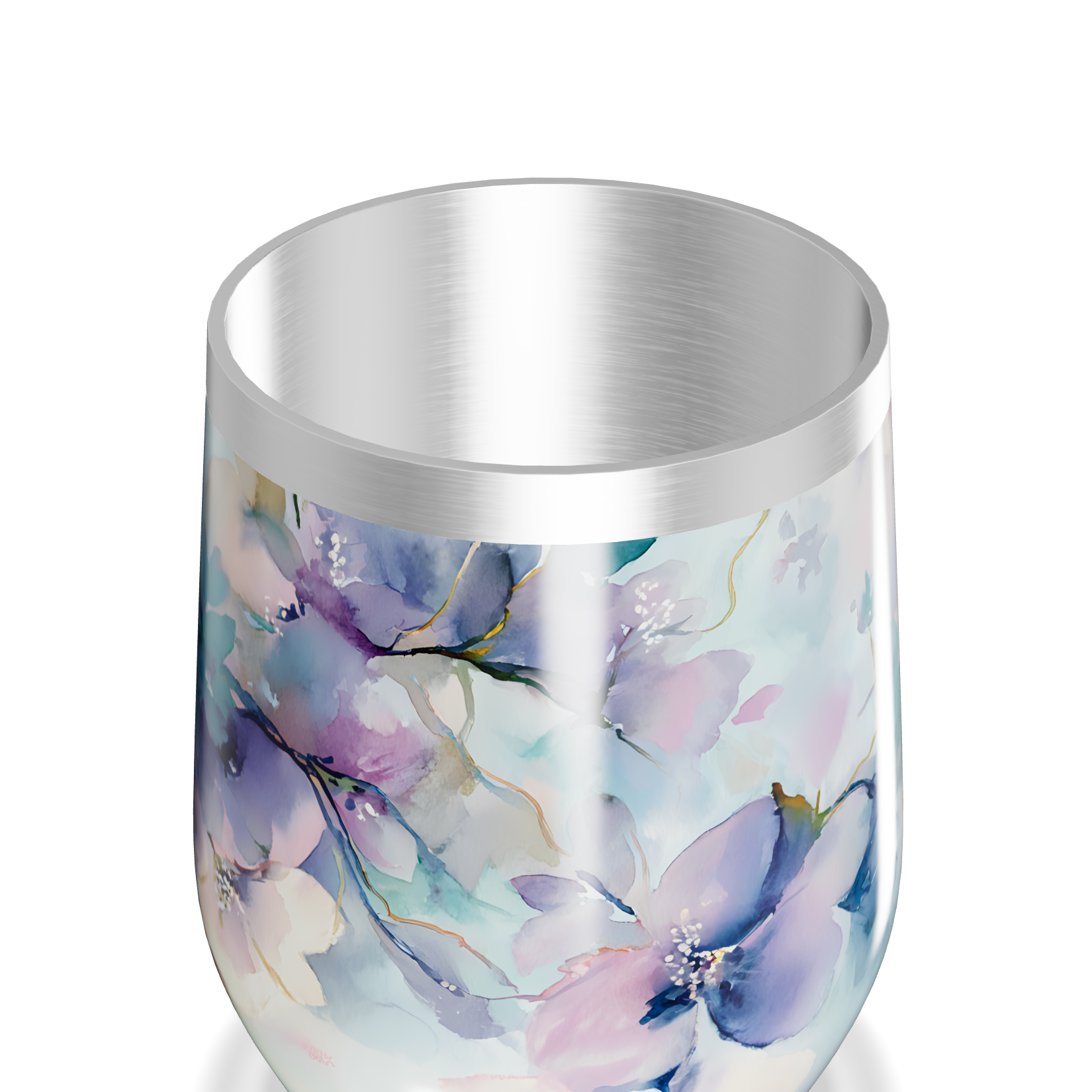 Copo Térmico Slim - Floral em Aço Inox