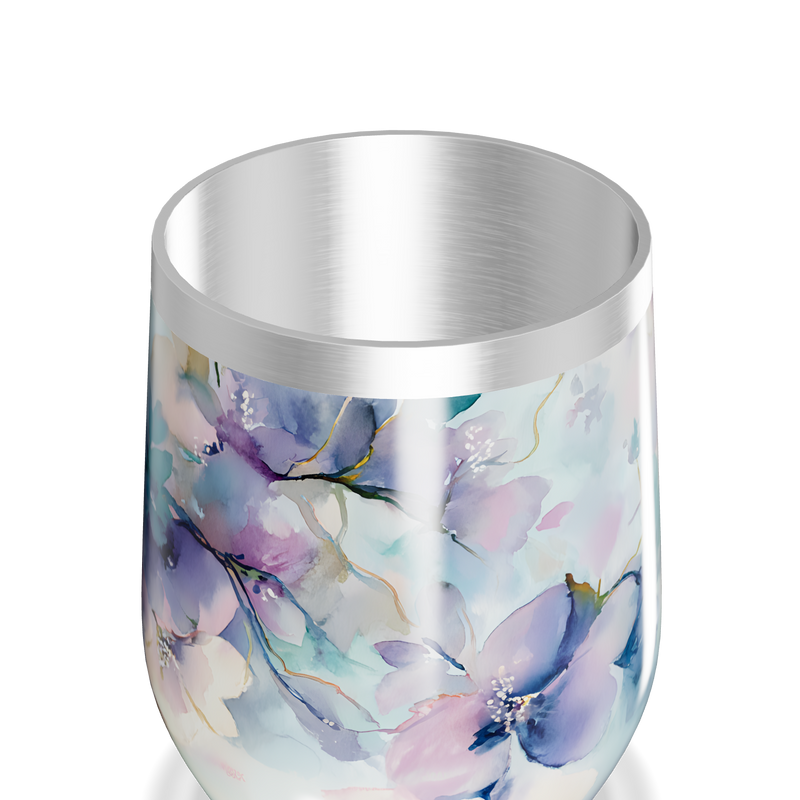 Copo Térmico Slim - Floral em Aço Inox
