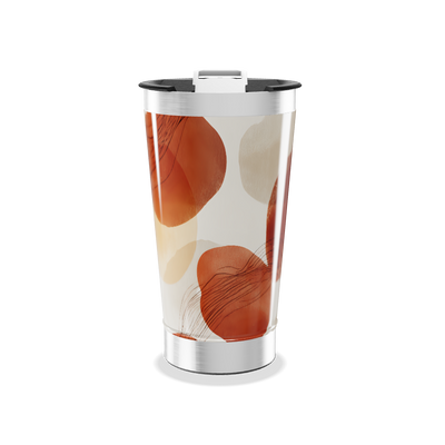 Copo Térmico - Estampa Abstrata Laranja