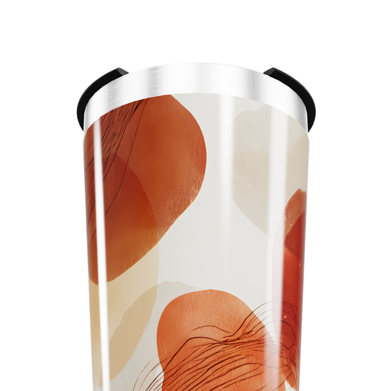 Copo Térmico - Estampa Abstrata Laranja
