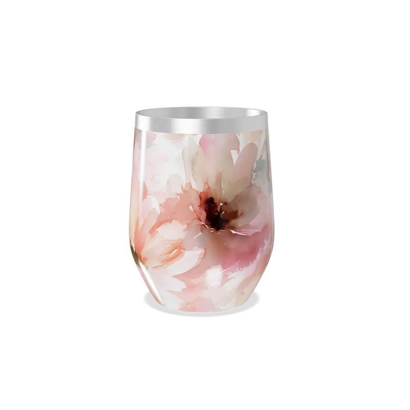 Copo Térmico Slim - Floral Aquarela