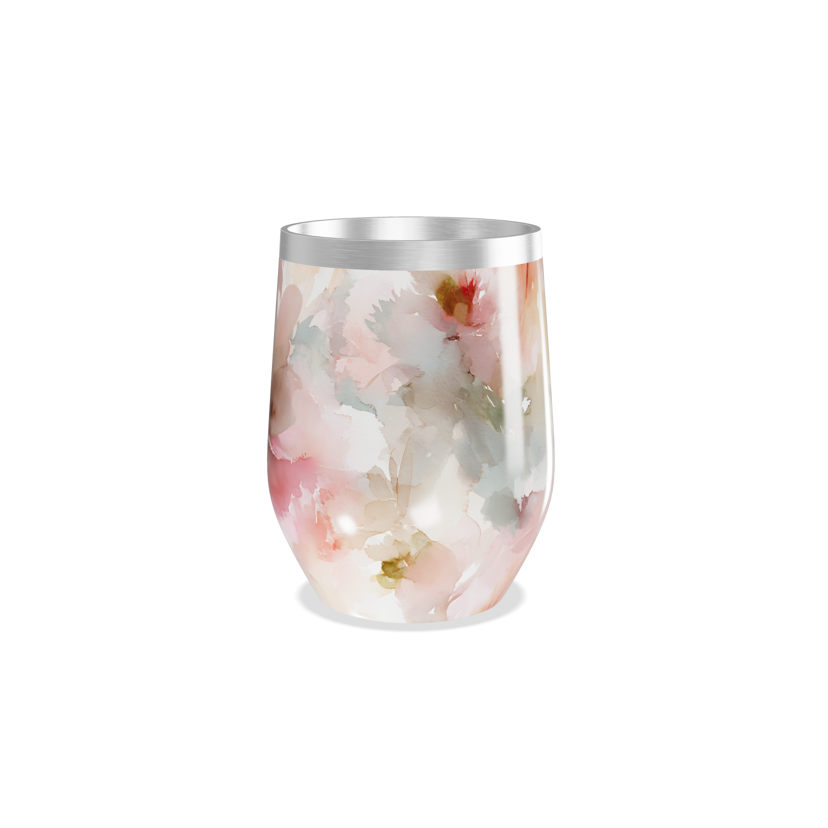 Copo Térmico Slim - Floral Aquarela