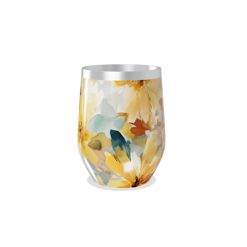 Copo Térmico Slim - Floral Colorido Aço Inox