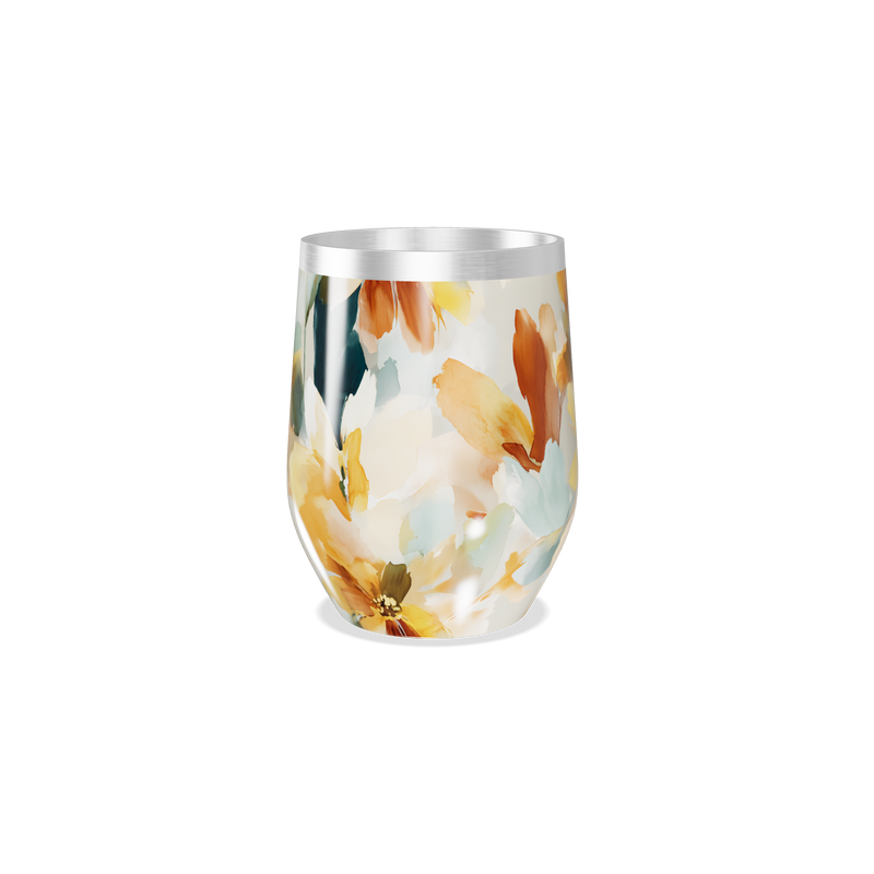 Copo Térmico Slim - Floral Colorido Aço Inox