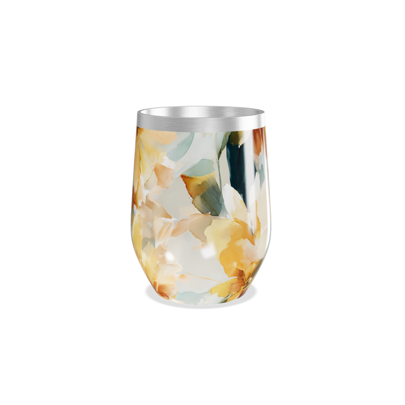 Copo Térmico Slim - Floral Colorido Aço Inox